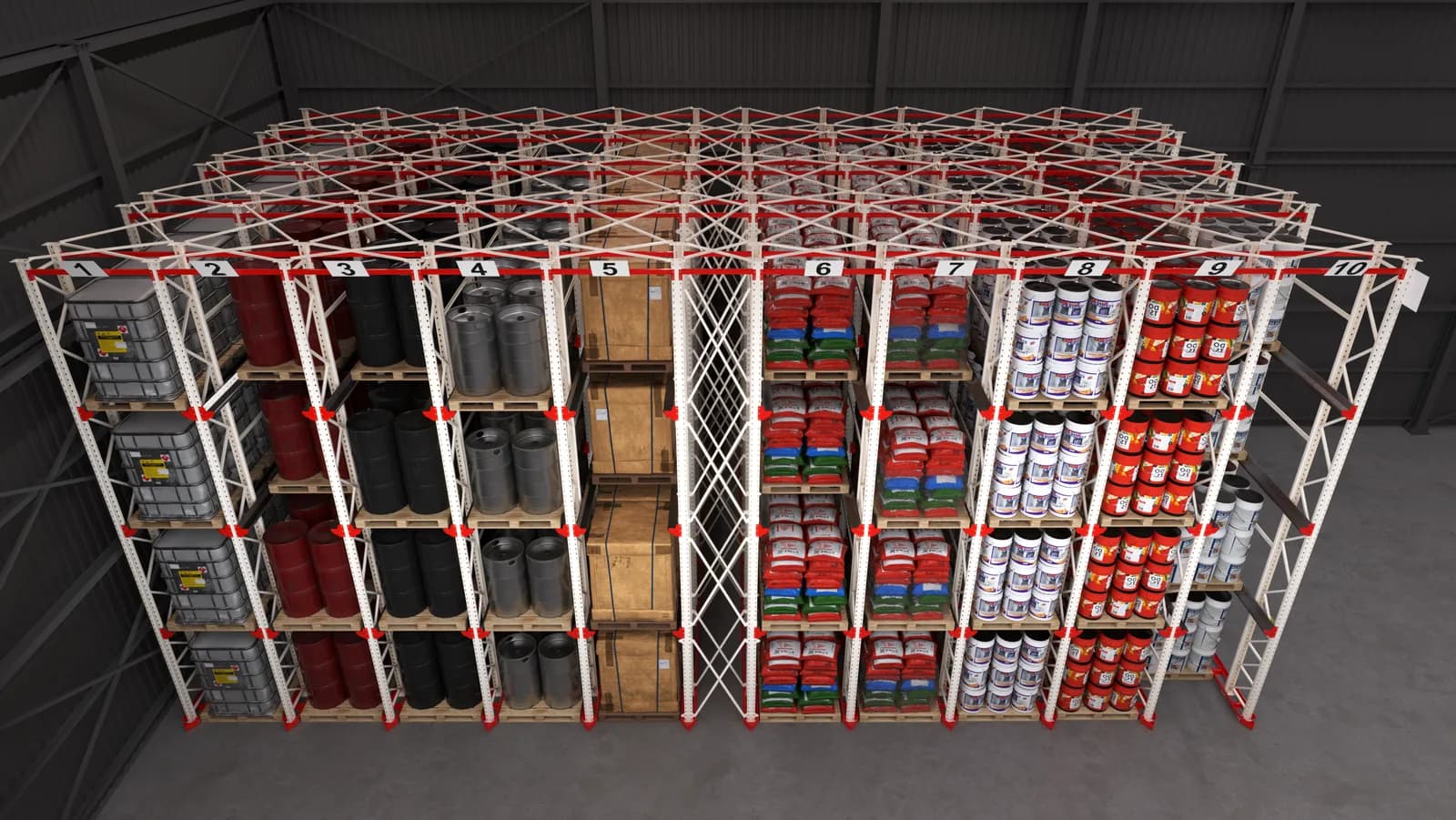 Estructura Drive-In de alta densidad para almacén