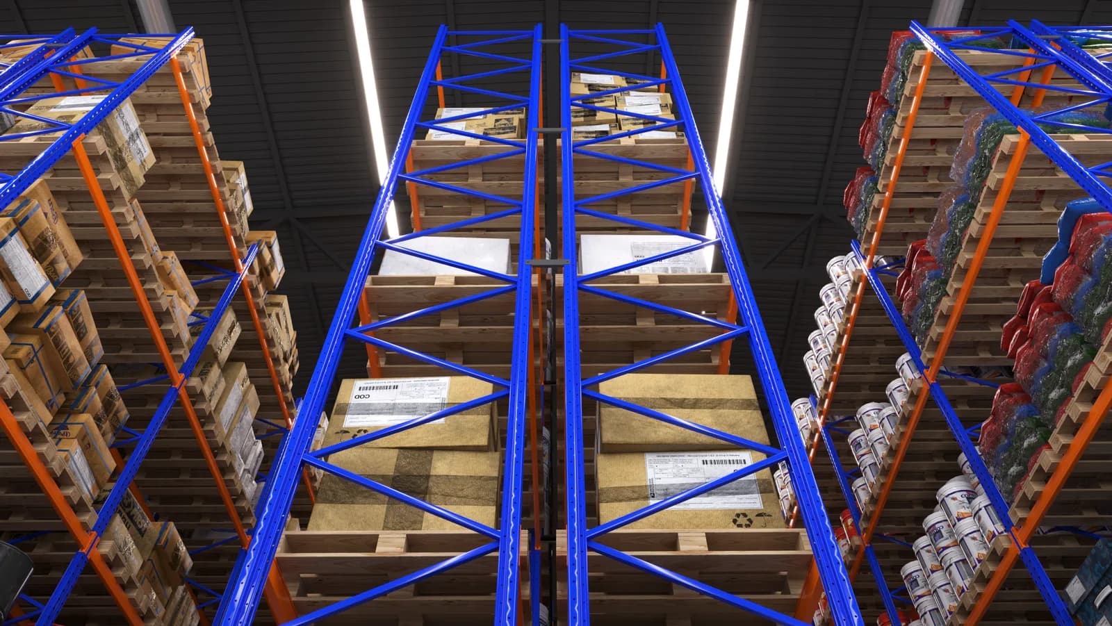 Sistema High Rack industrial con vigas y bastidores