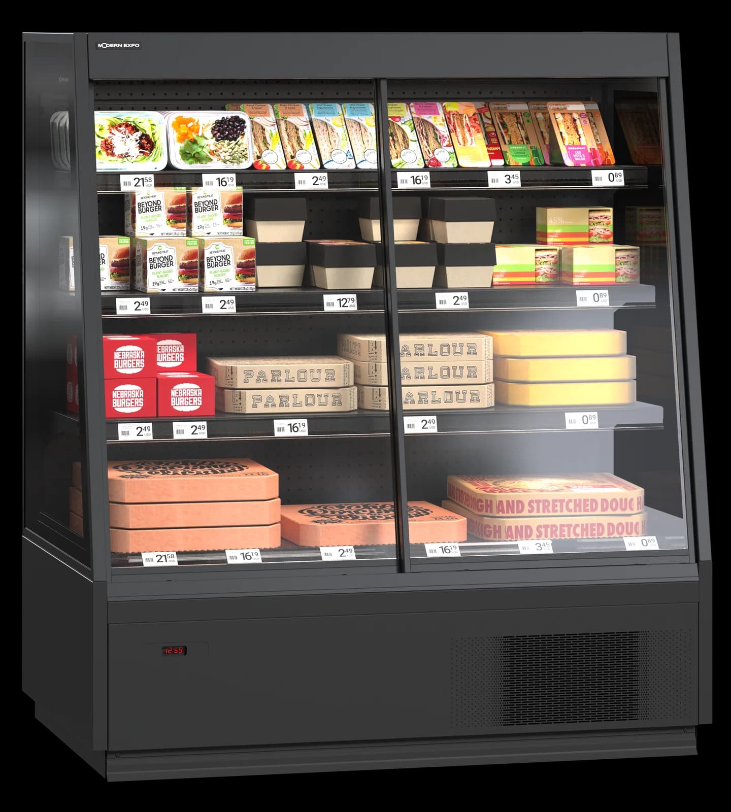 Cooles Slim Semi Open — Mural Refrigerado Semivertical expositor frigorífico — Modex Market España