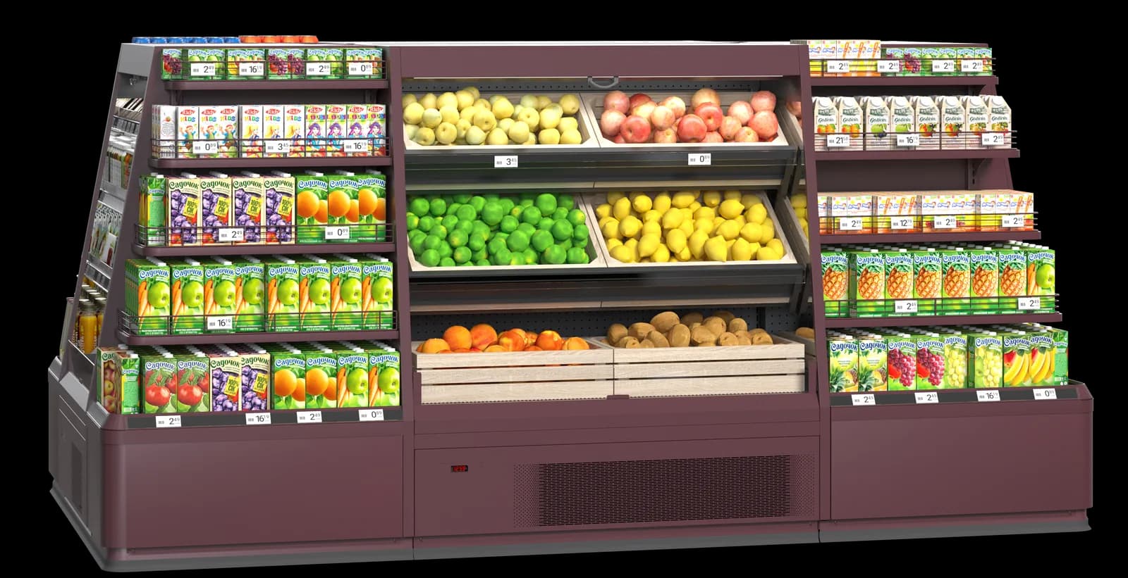 Cooles Slim Semi Open — Mural Refrigerado Semivertical expositor frigorífico — Modex Market España