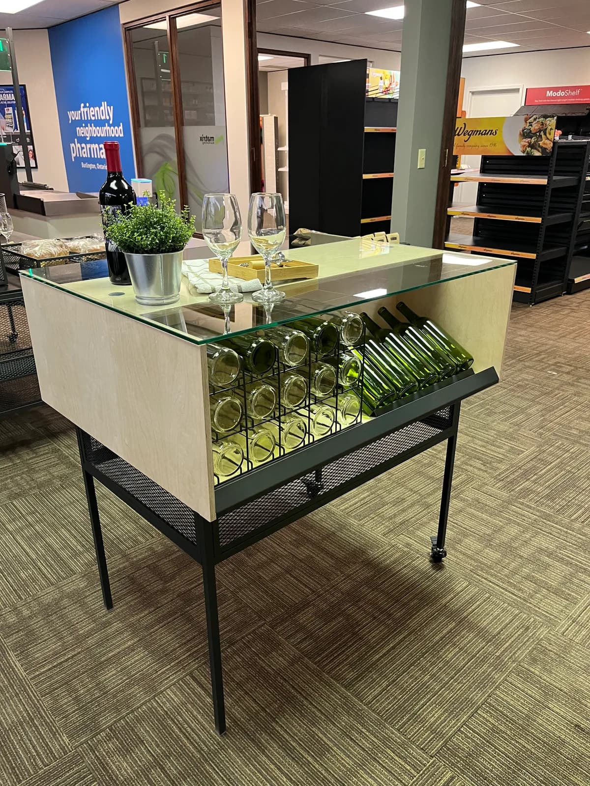 Instalación real de módulos ARCHIW para botellas