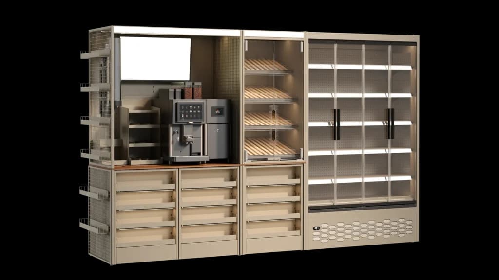 VENDING DE CAFÉ — Módulo Cápsulas e Ingredientes