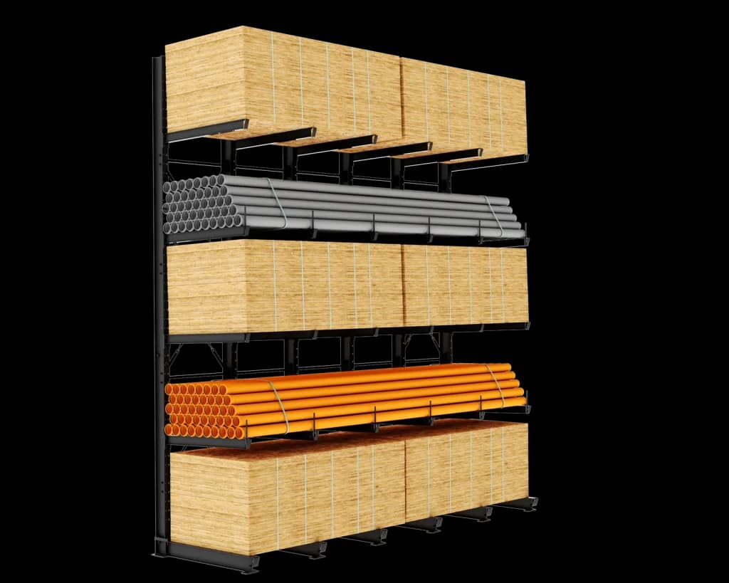 Estantería Cantilever DIY — Madera y Materiales de Construcción