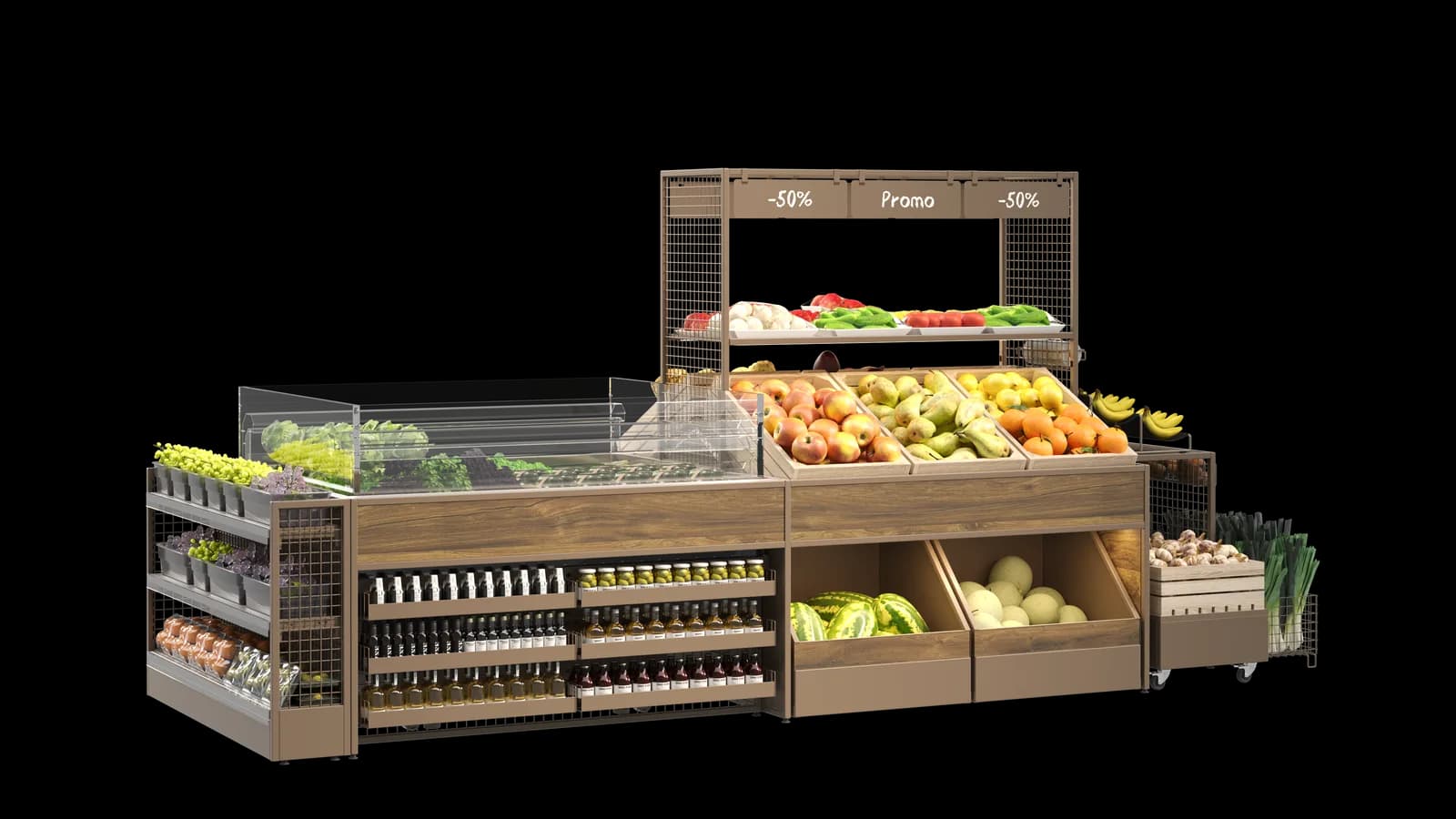 Quadros Promos — Vitrina Frigorífica Promocional Abierta | Modex Market expositor frigorífico — Modex Market España