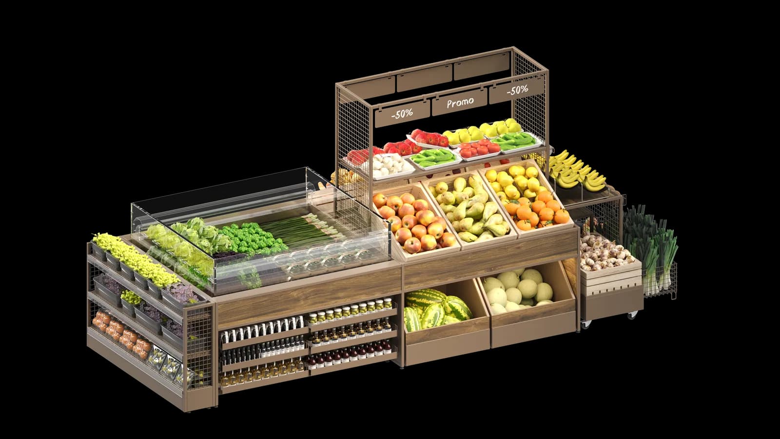 Quadros Promos — Vitrina Frigorífica Promocional Abierta | Modex Market expositor frigorífico — Modex Market España