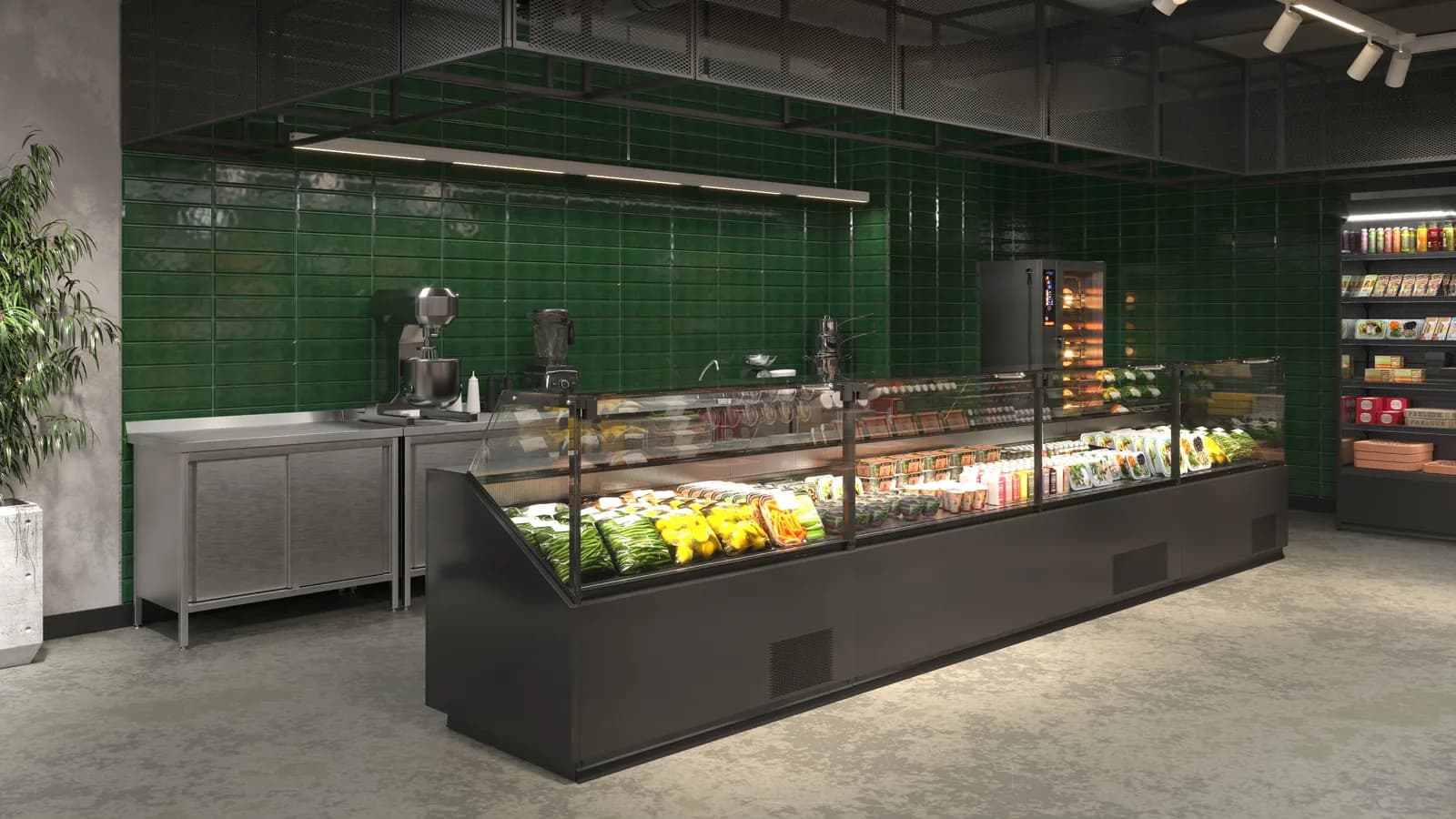 Quadros Slim — Mostrador Refrigerado Gastronómico expositor frigorífico — Modex Market España