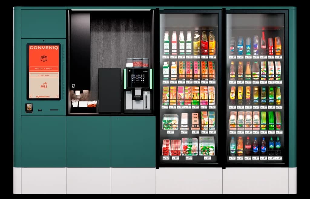 CONVENIQ STANDARD+ — Microautomat con Zona Coworking